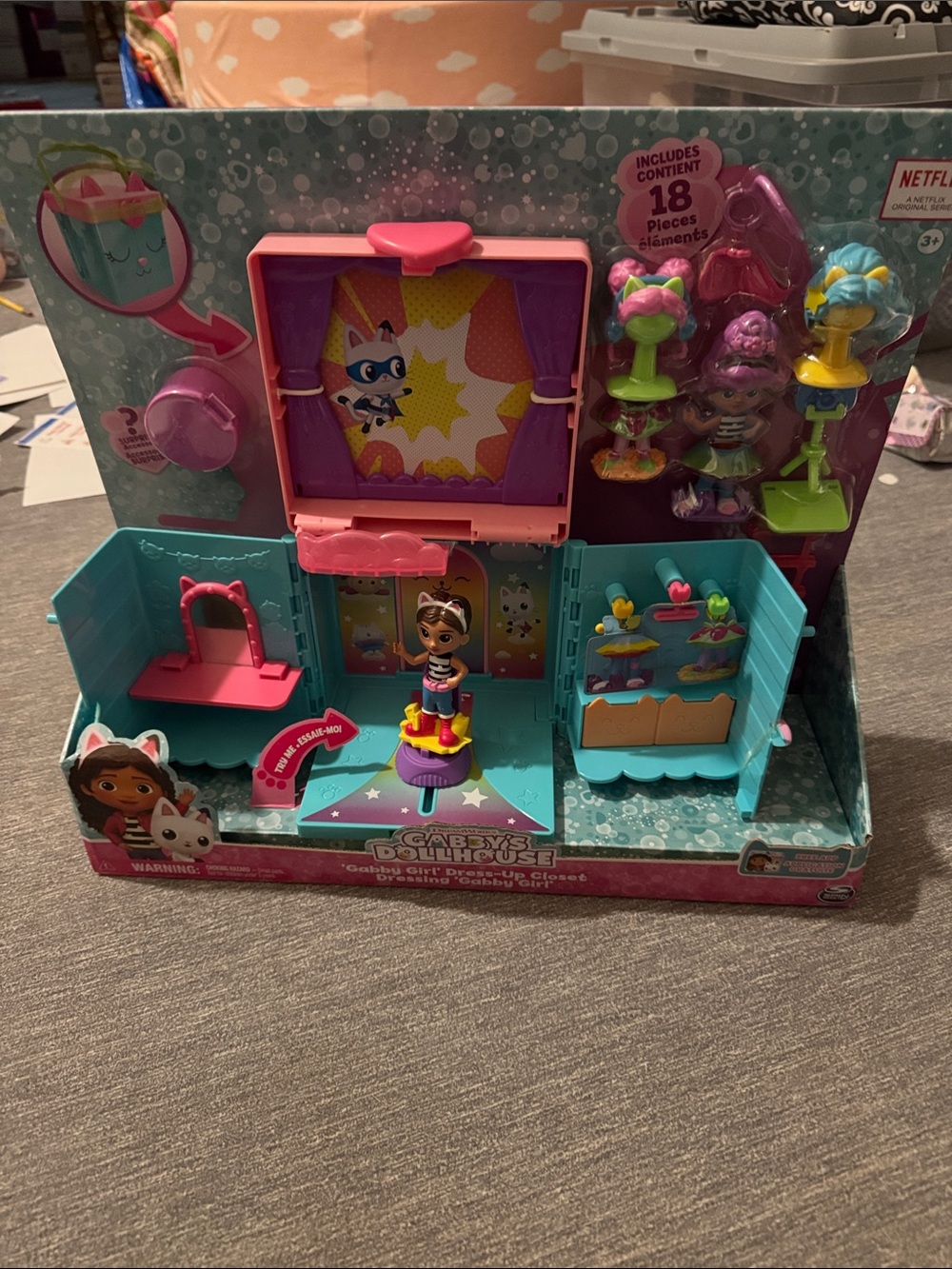 Gabby’s Dollhouse Mini Playset — Pink & Teal Accessories Included